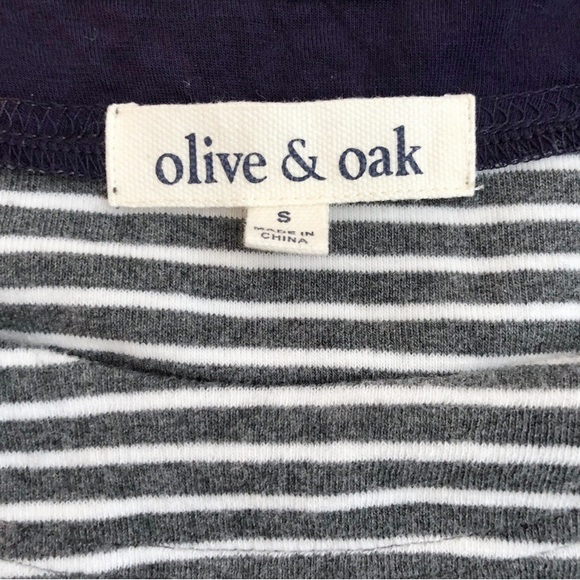 Olive + Oak Gray Stripe Hi Lo Dolman Sweatshirt - Picture 5 of 7